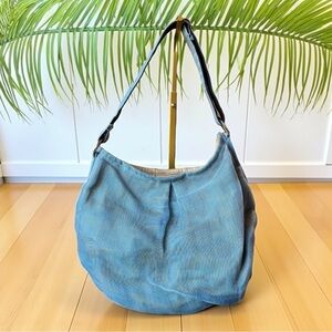 SMATERIA Blue Slouchy Recycled Mesh Shoulder Bag – Eco-Friendly Upcycled Style